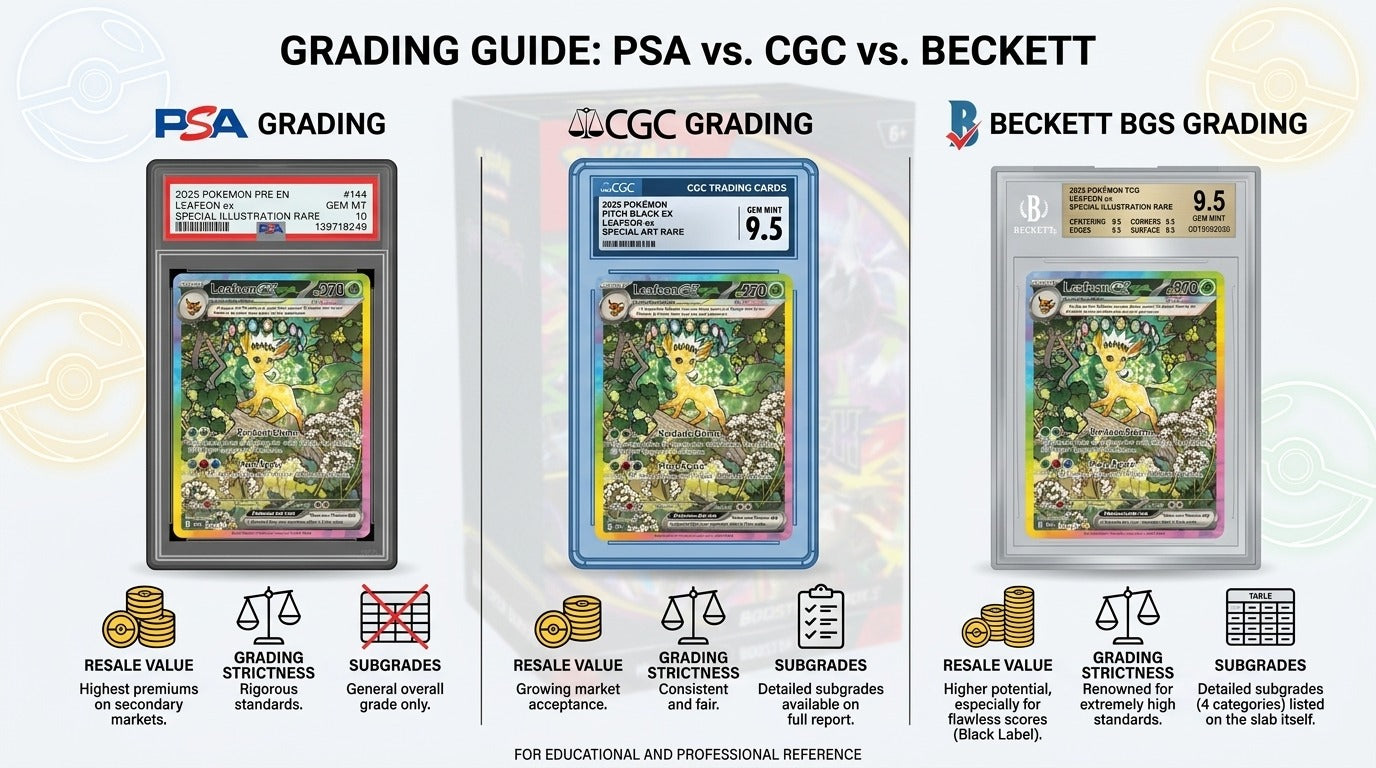 PSA vs CGC vs Beckett Pokémon Card Grading Complete 2026 Collector Guide