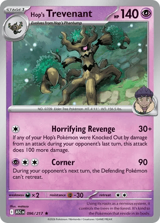 096/217 Hop's Trevenant - Rare Holo