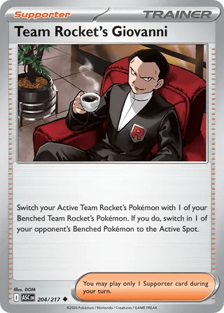 204/217 Team Rocket's Giovanni - Uncommon