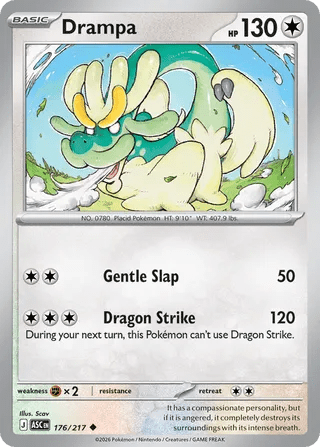 176/217 Drampa - Uncommon Reverse Holo