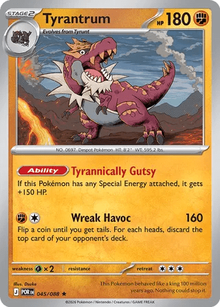 045/088 Tyrantrum - Rare Reverse Holo