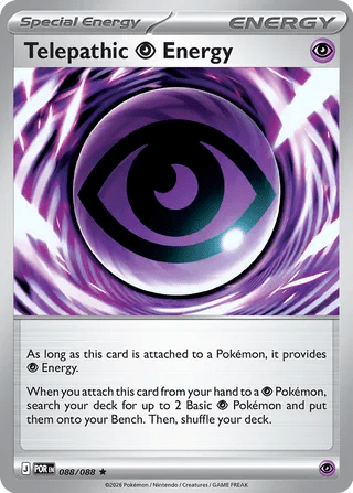 088/088 Telepathic Psychic Energy - Rare Holo