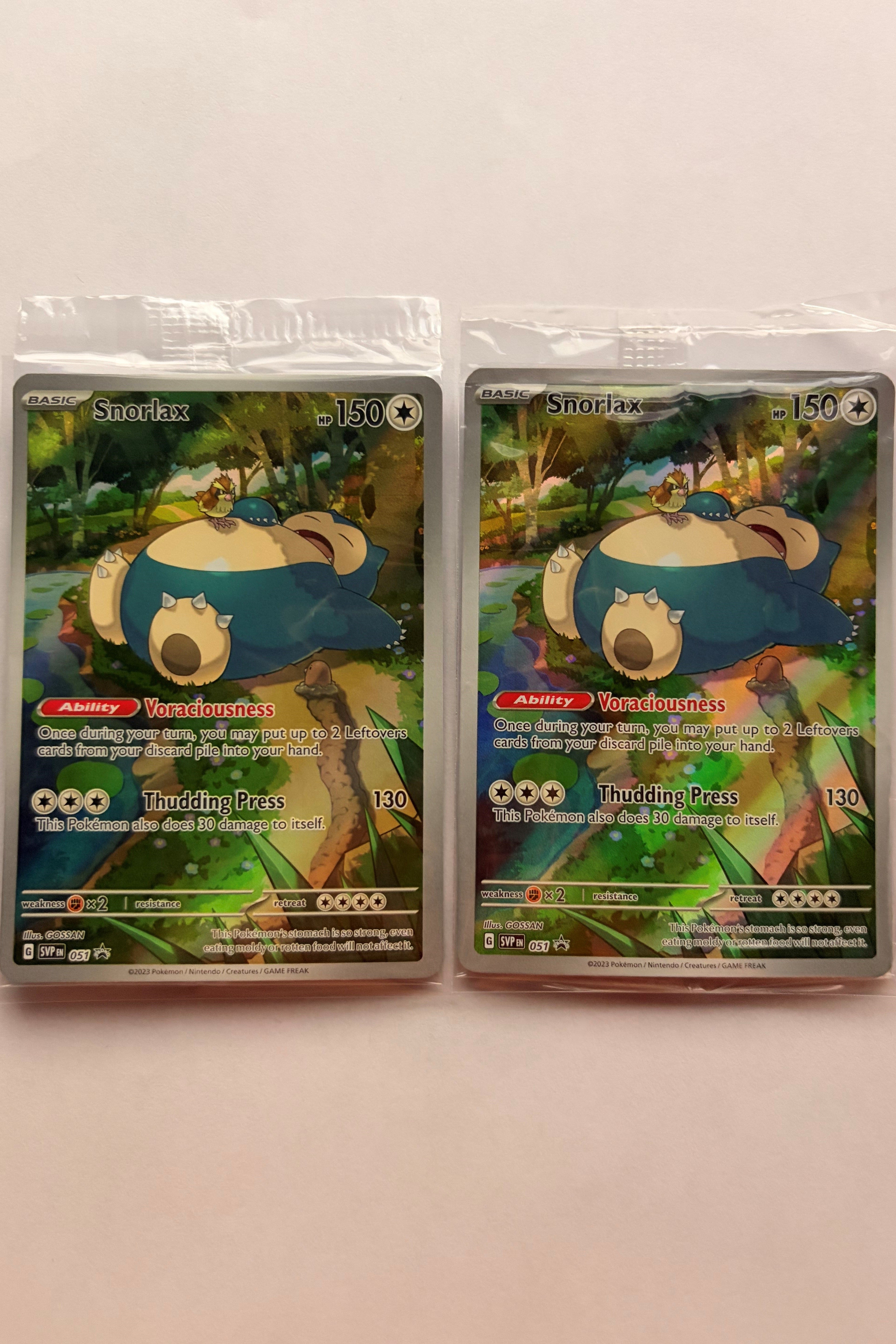 Snorlax 051 Promo Scarlet & Violet 151 Black Star SEALED (Pair)