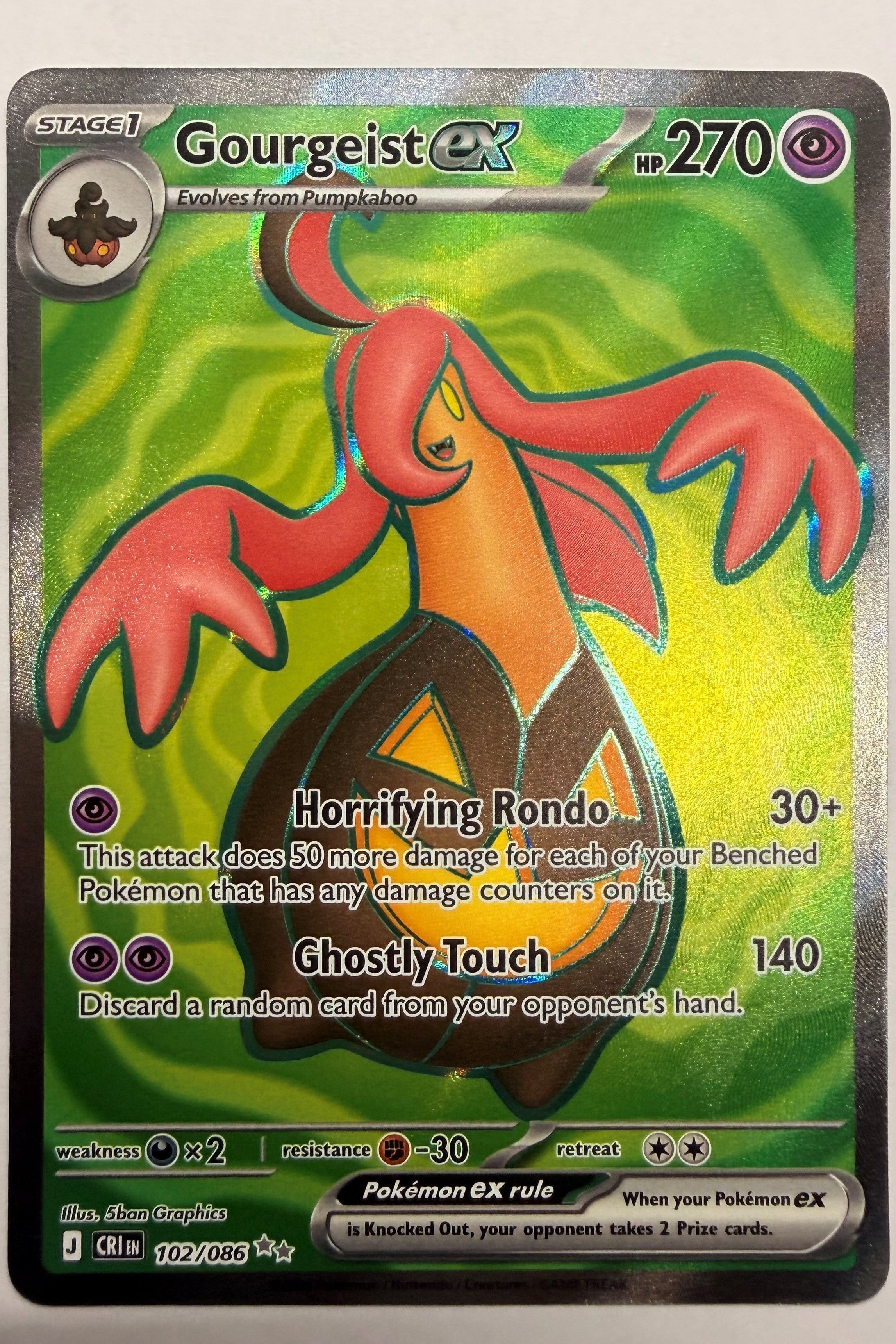 Gourgeist 102/086 Full Art Ultra Rare NM - Chaos Rising