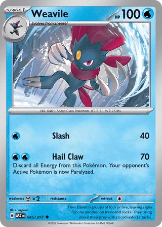 045/217 Weavile - Uncommon