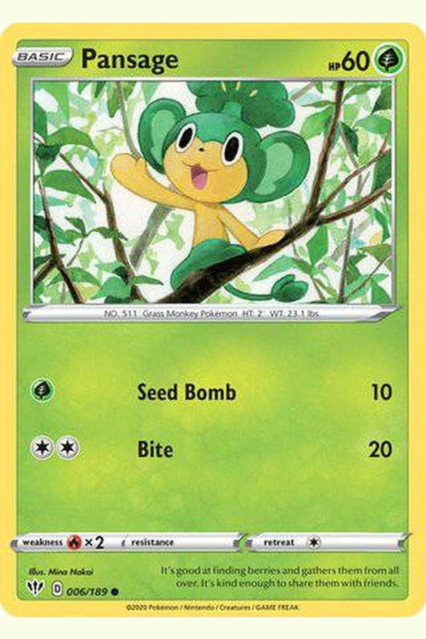 006/189 Pansage - Common - Collectible Madness