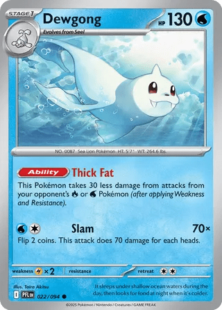 022/094 Dewgong - Common Reverse Holo