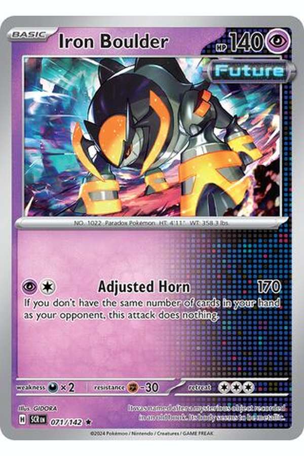 071/142 Iron Boulder - Rare Reverse Holo