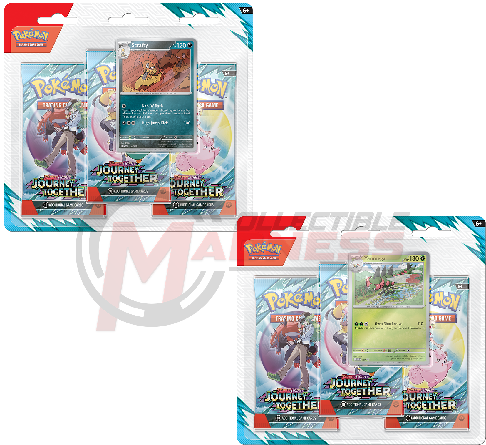 Pokemon - TCG - Journey Together Three Pack Booster Blister Pokemon - TCG - Journey Together Three Pack Booster Blister