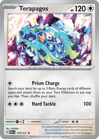 178/217 Terapagos - Rare Holo