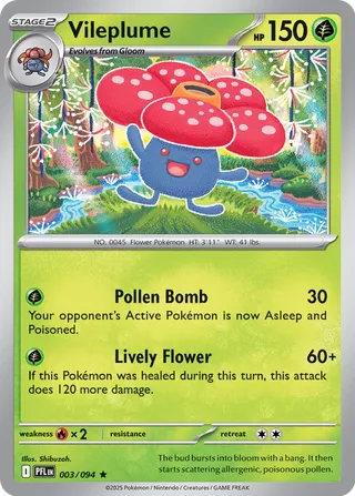 003/094 Vileplume - Rare Reverse Holo
