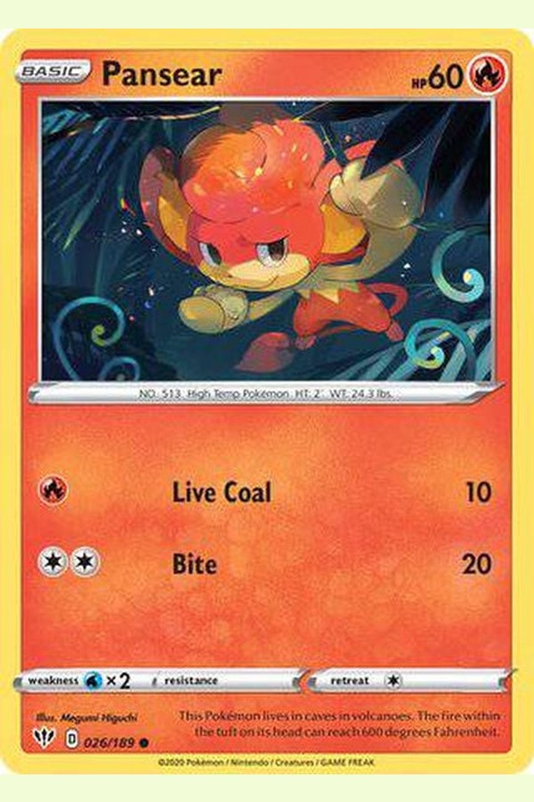 026/189 Pansear - Common - Collectible Madness