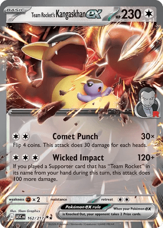 162/217 Team Rocket's Kangaskhan ex - Double Rare