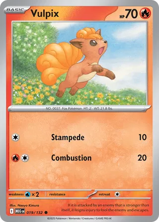 019/132 Vulpix - Common Reverse Holo