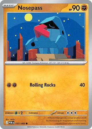 037/088 Nosepass - Common Reverse Holo