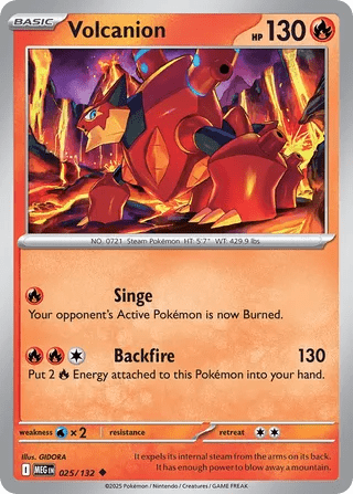 025/132 Volcanion - Uncommon Reverse Holo