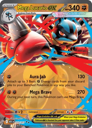 113/217 Mega Lucario ex - Double Rare