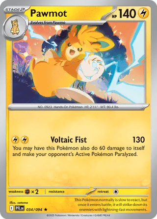 034/094 Pawmot - Rare Holo