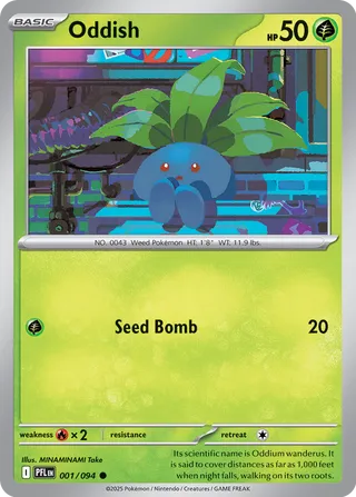 001/094 Oddish - Common Reverse Holo