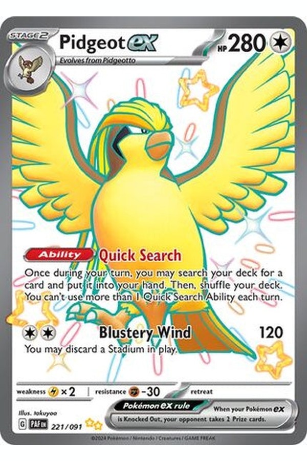 221/091 Pidgeot ex - Shiny Ultra Rare