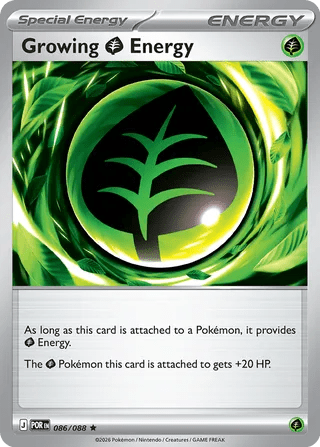 086/088 Growing Grass Energy - Rare Holo