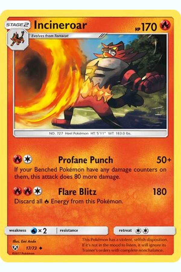 17/73 Incineroar - Uncommon