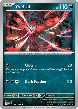 088/132 Yveltal - Rare Reverse Holo