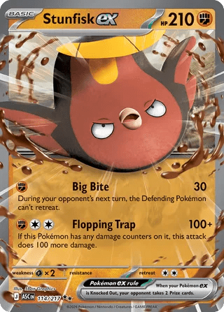 114/217 Stunfisk ex - Double Rare