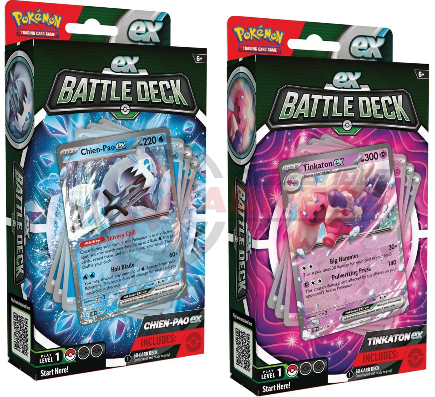  Pokemon Victini V & Gardevoir V Both Theme Battle Decks - 60  Cards Each : Toys & Games