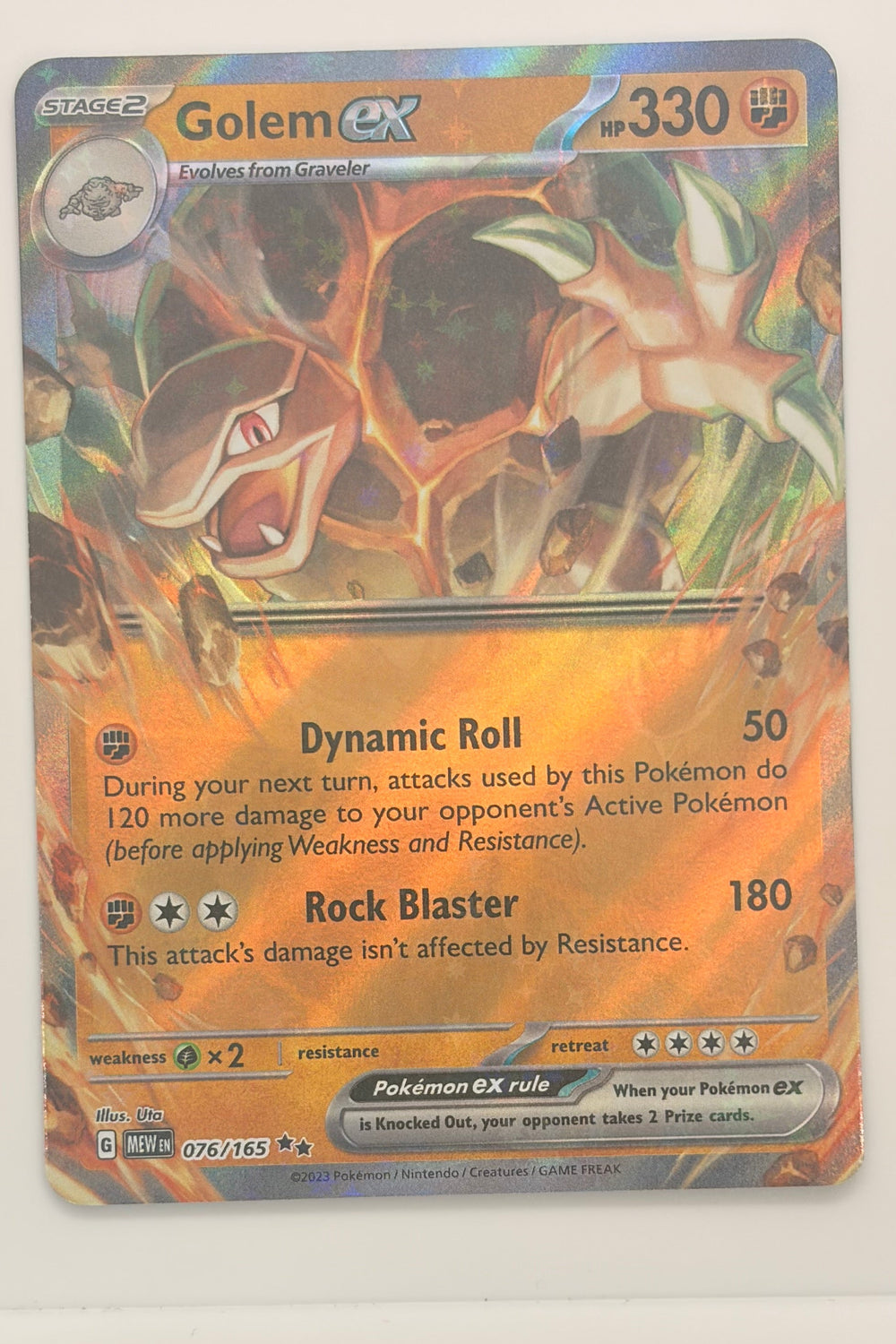 076/165 Golem ex - Double Rare