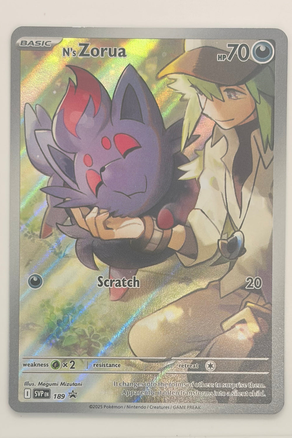 N's Zorua EX SVP189 - Black Star Promo NM