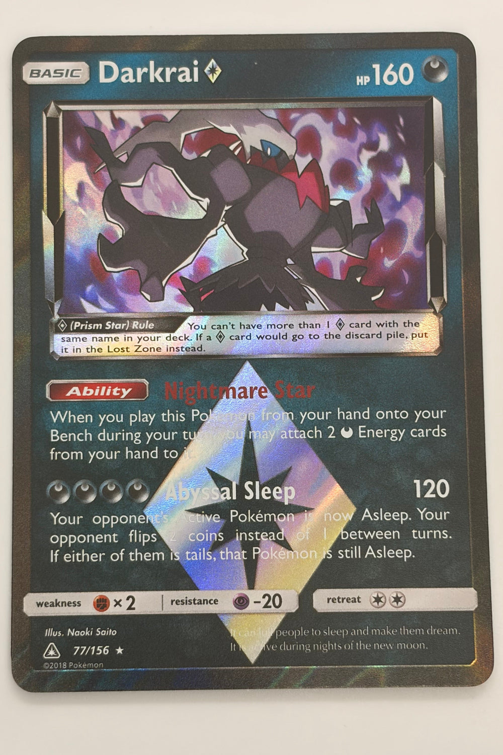 077 / 156 Darkrai Prism Star-Holo Rare LP