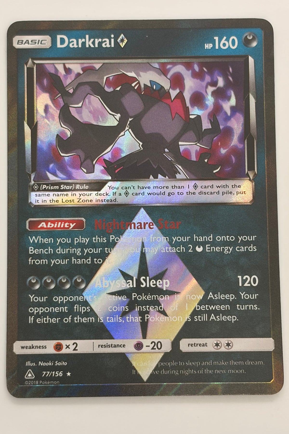 077 / 156 Darkrai Prism Star-Holo Rare LP
