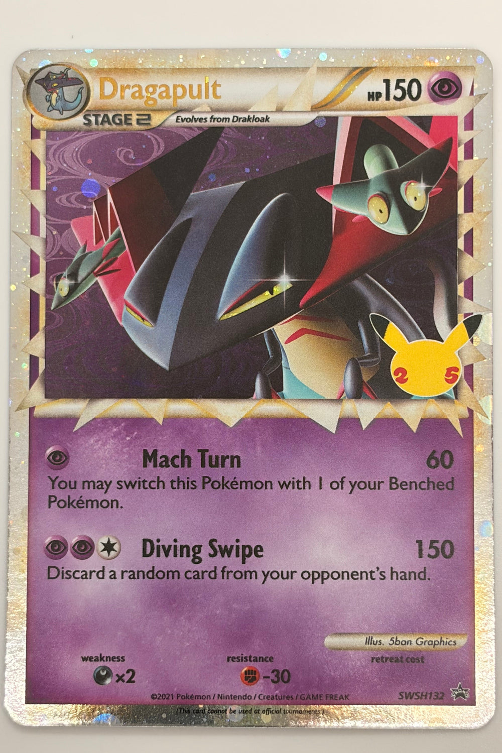 Dragapult (Prime) SWSH132 Promo Holo Sword & Shield Promo NM
