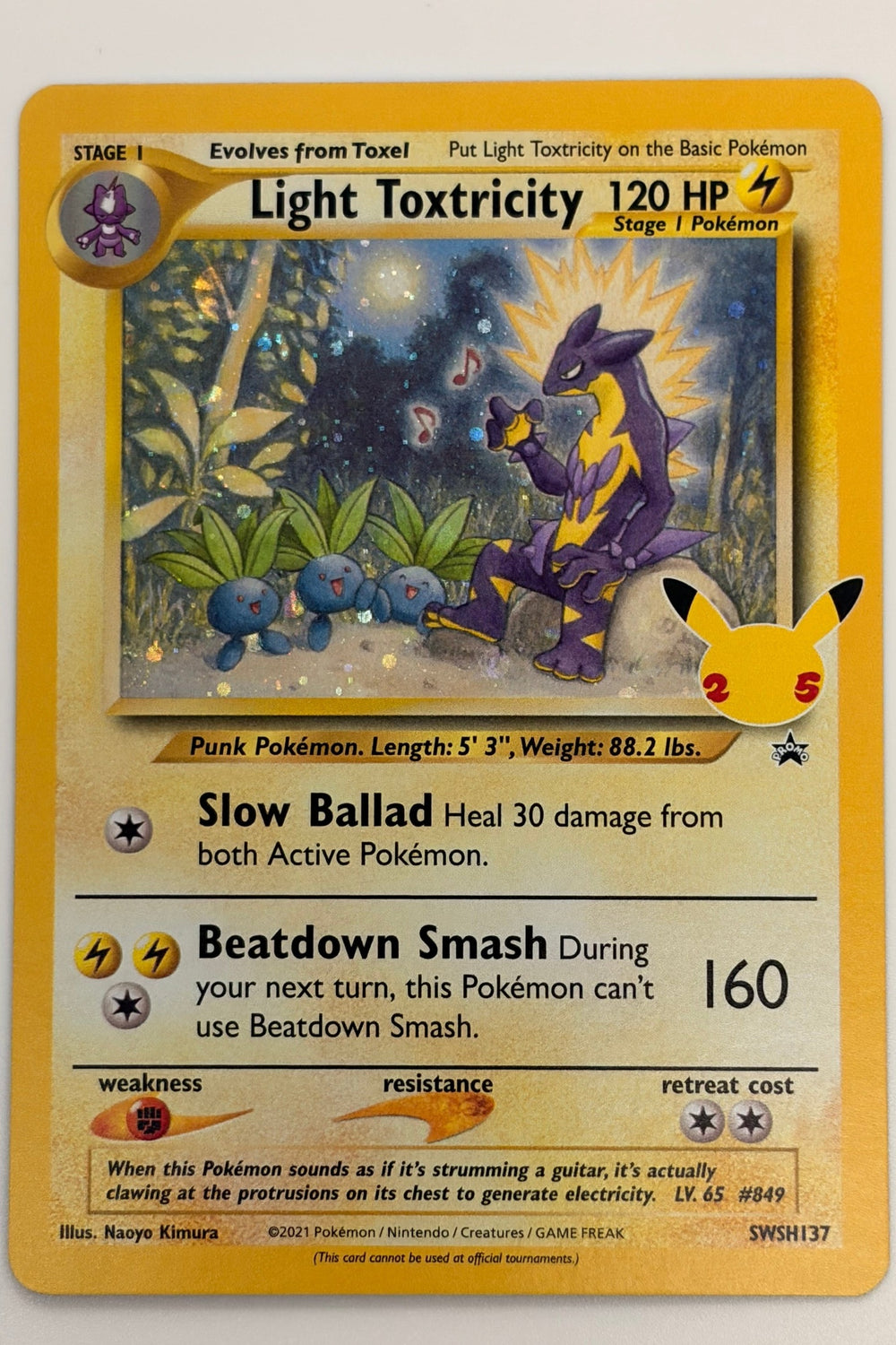 Light Toxtricity SWSH137 Promo Sword & Shield Promo NM
