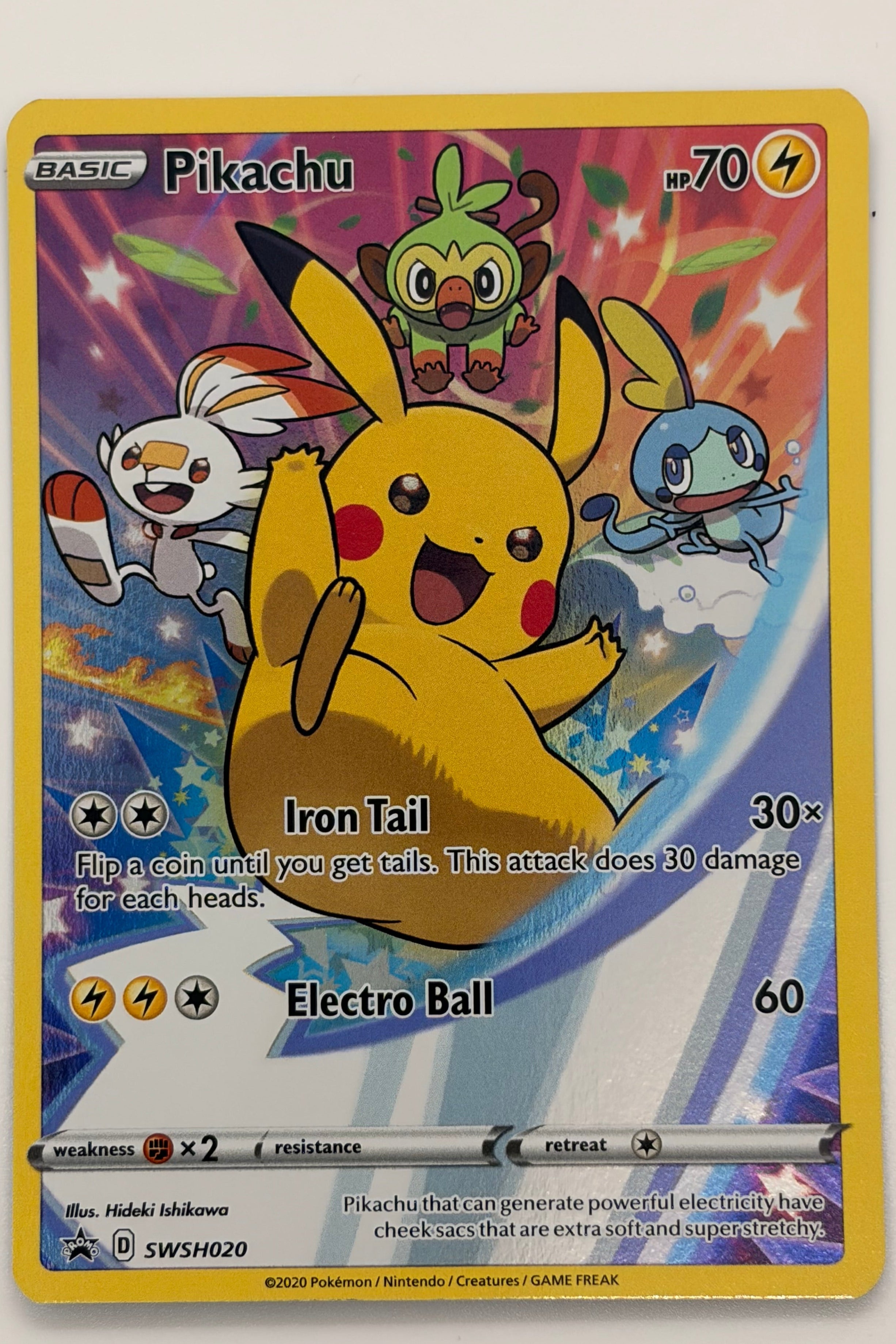 Pikachu SWSH020 Sword & Shield Black Star Promo NM