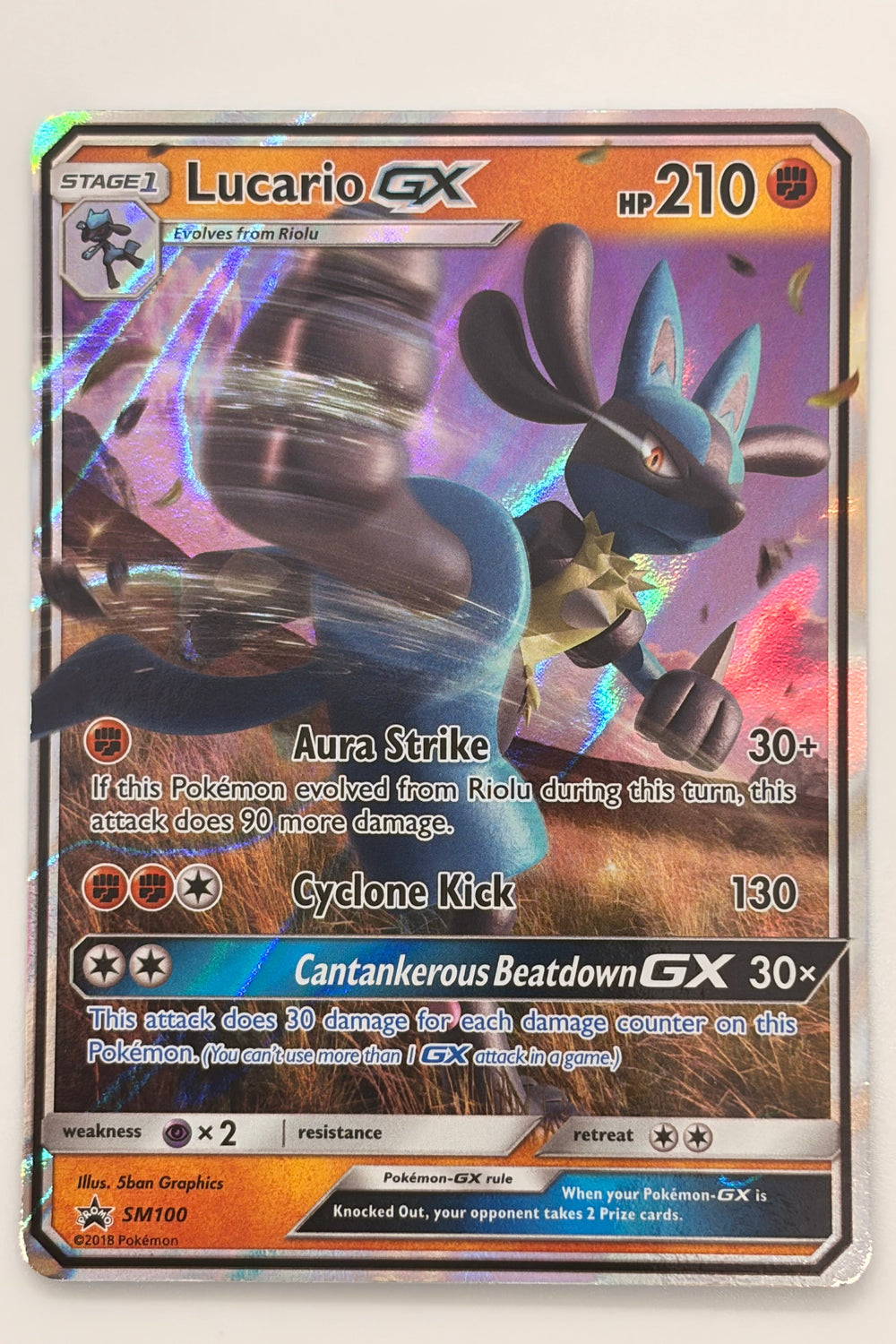 Lucario GX SM100 Sun & Moon Promo NM