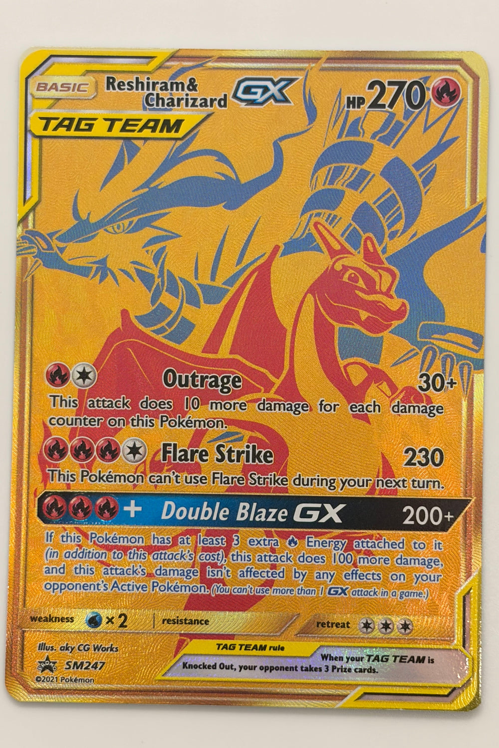 Reshiram & Charizard GX SM247 Sun & Moon Promo NM