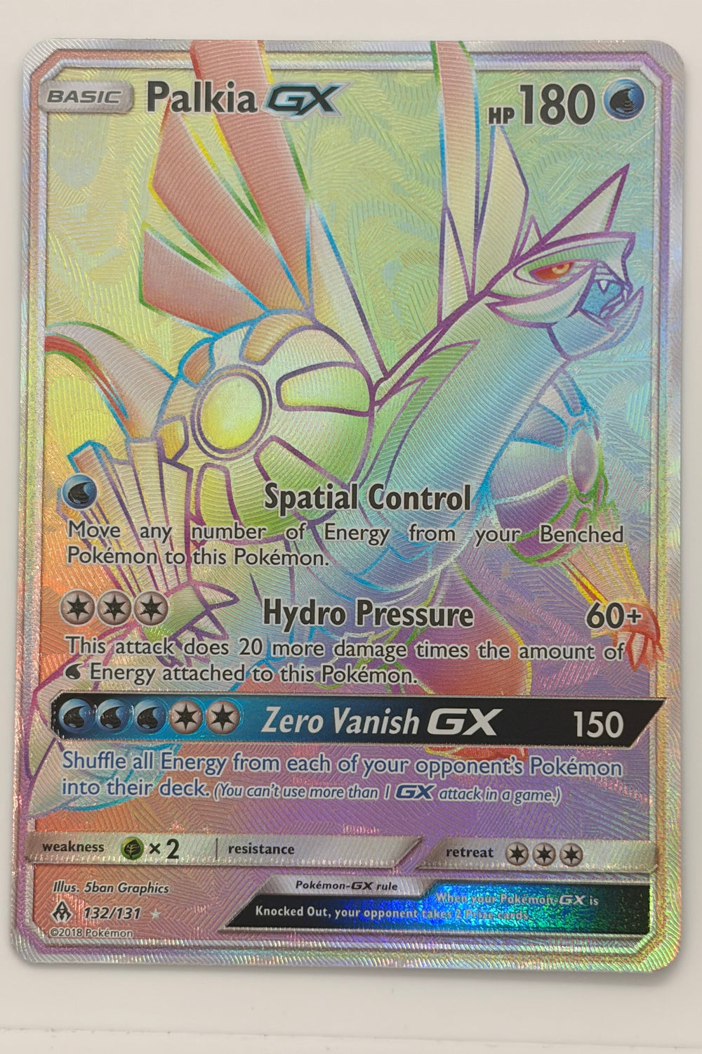 Palkia GX 132/131 Forbidden Light Rainbow Rare NM