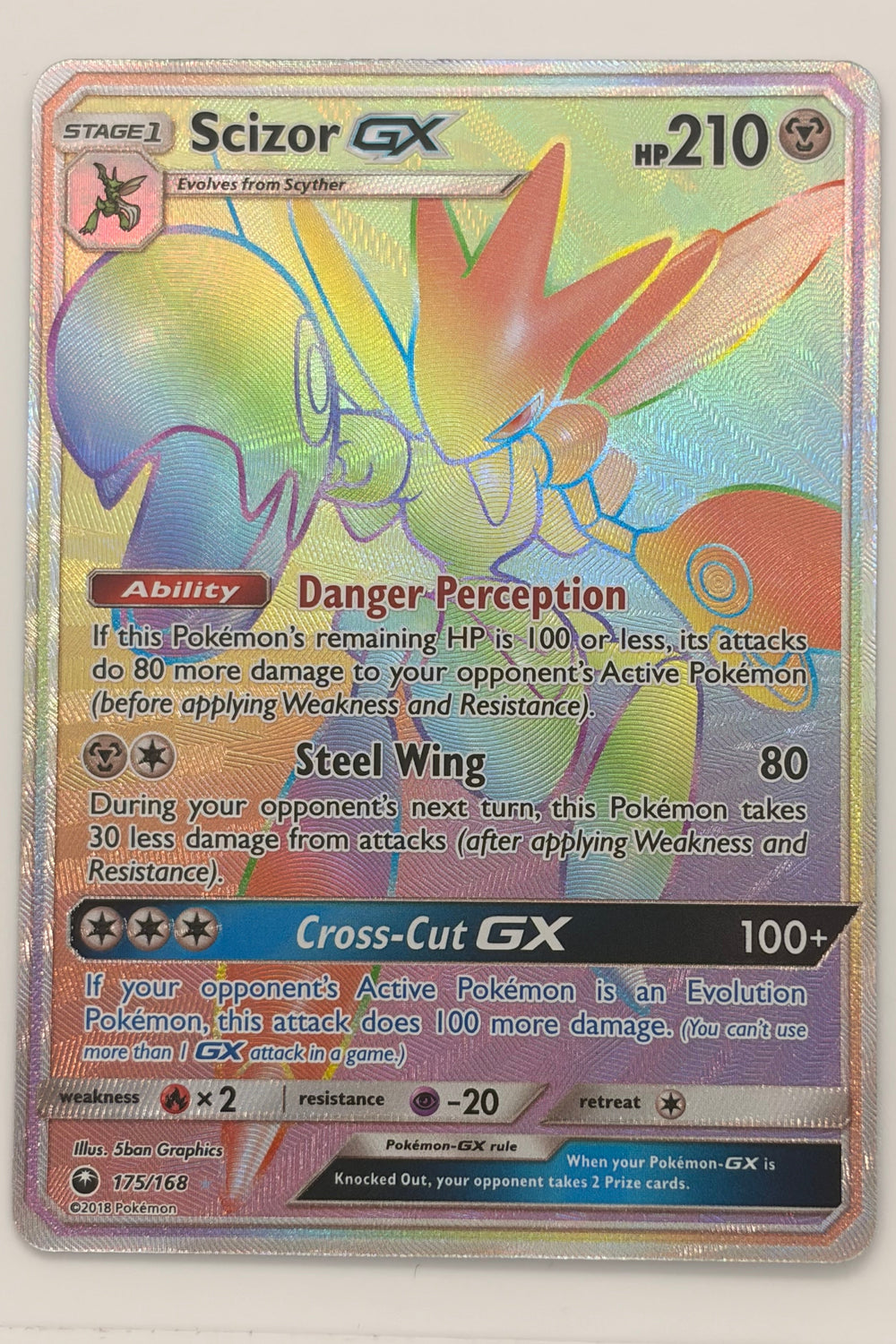 Scizor GX 175/168 Celestial Storm Rainbow Rare NM