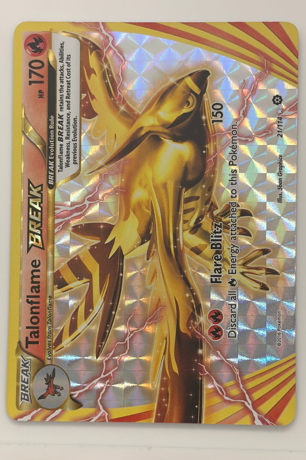 Talonflame BREAK 21/114 XY Steam Siege Ultra Rare NM
