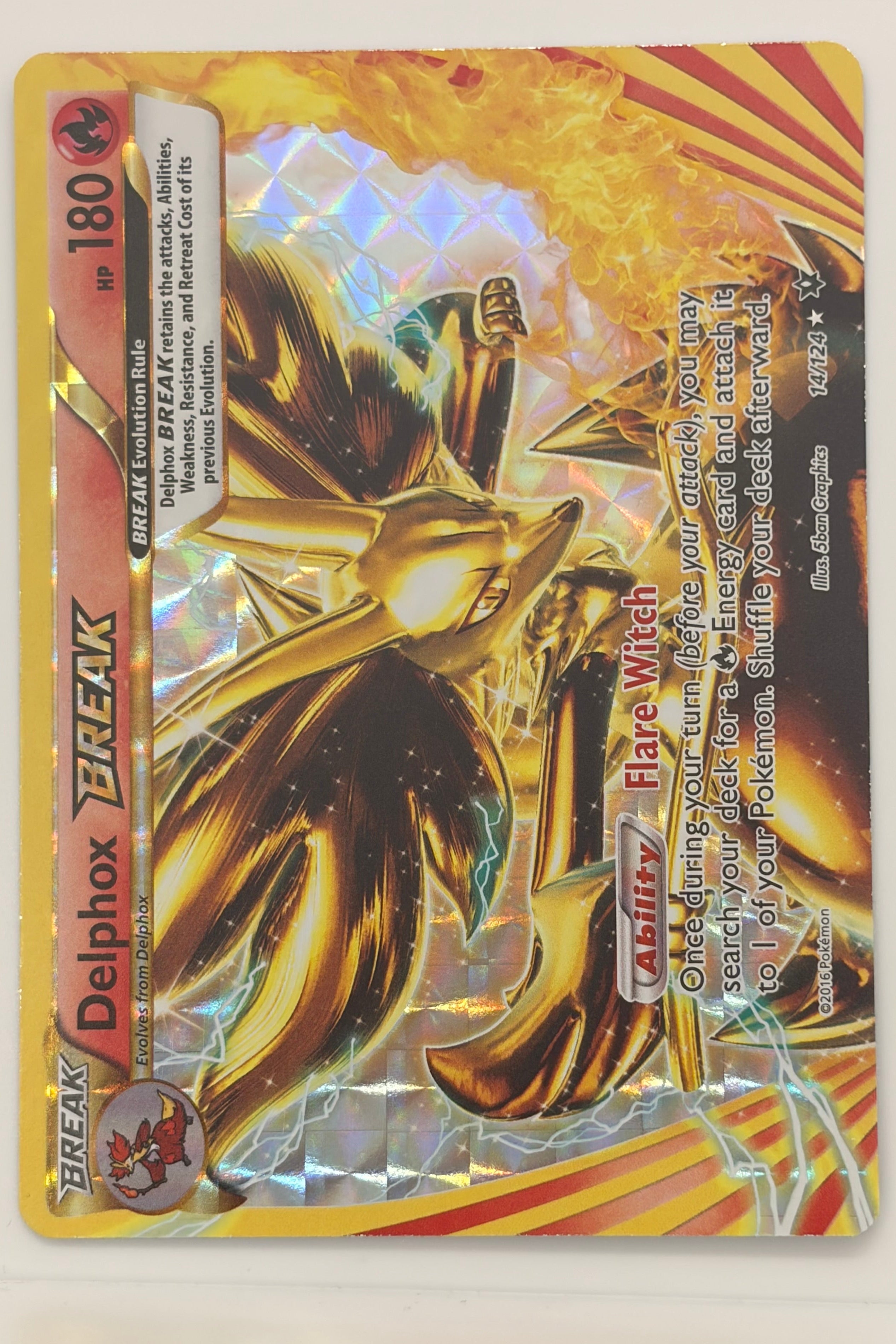 Delphox BREAK 14/124 XY Fates Collide Ultra Rare NM