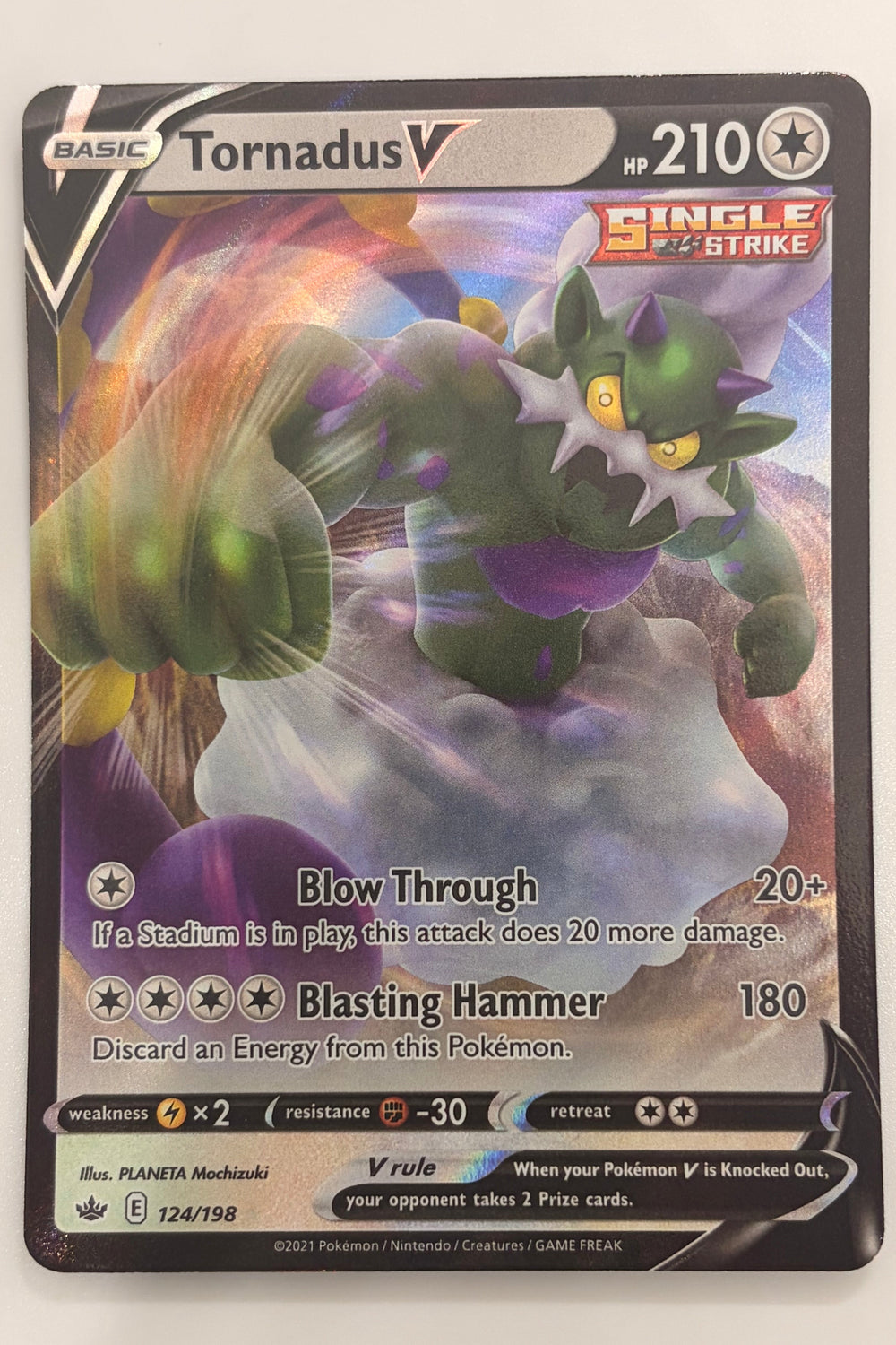 124/198 Tornadus V - Rare Holo V