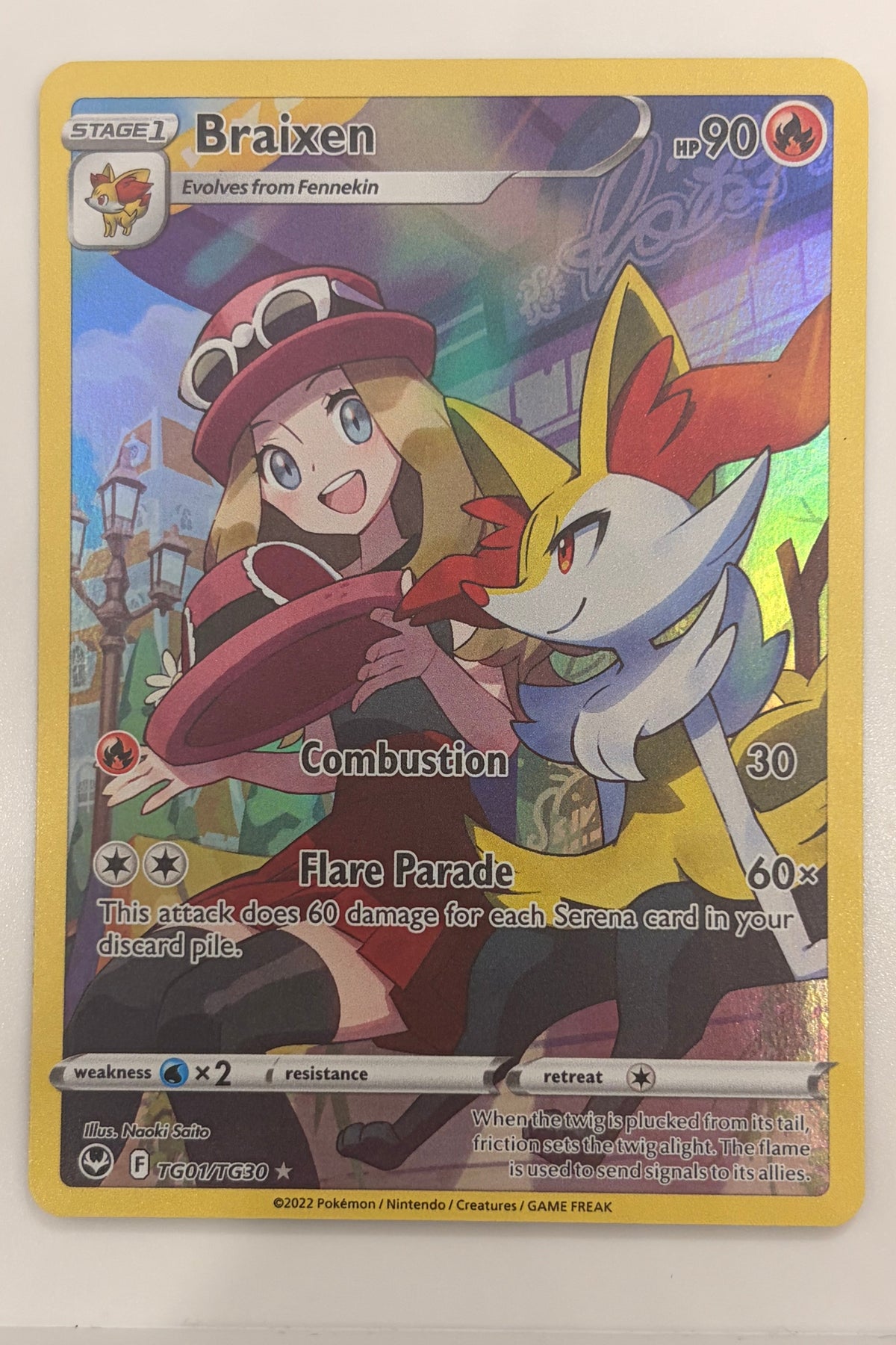 TG01/TG30 Braixen - Rare Holo