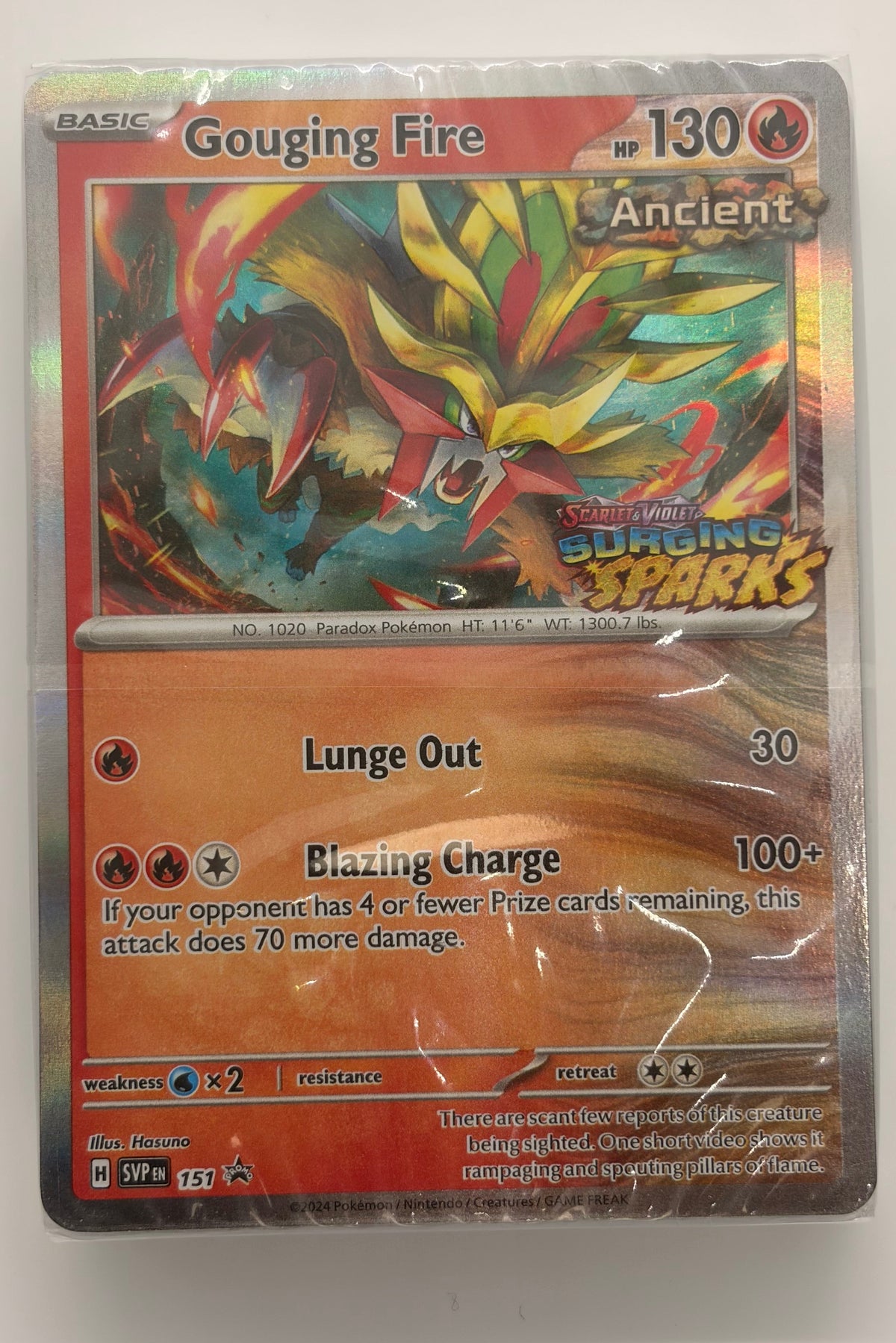 Gouging Fire SVP 151 - Black Star Sealed Promo NM
