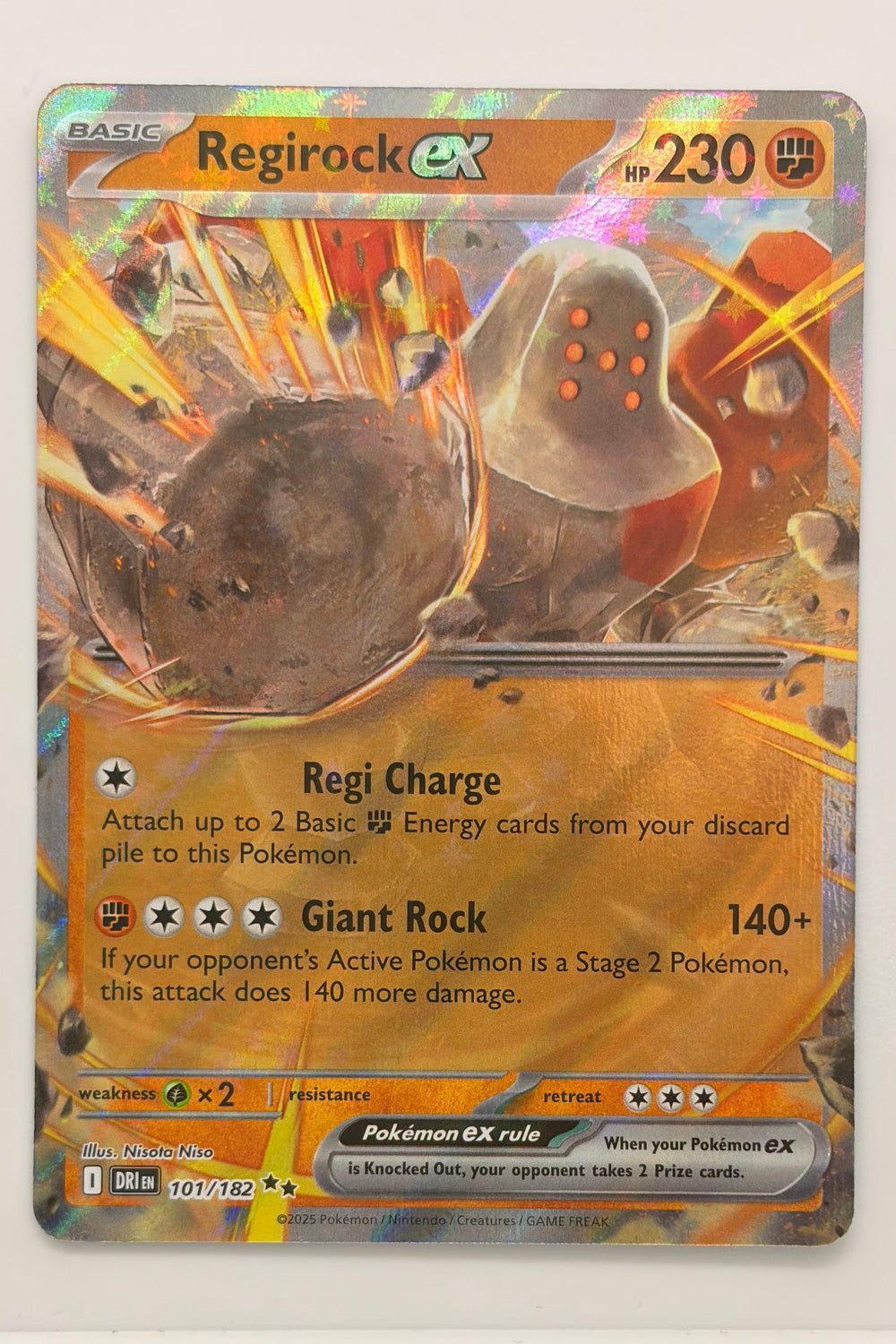 101/182 Regirock ex - Destined Rivals Ultra Rare NM