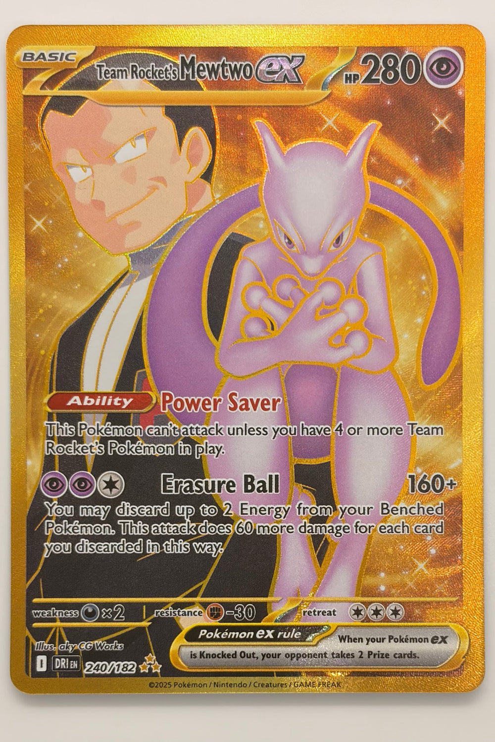 240/182 Team Rocket's Mewtwo ex - Hyper Rare