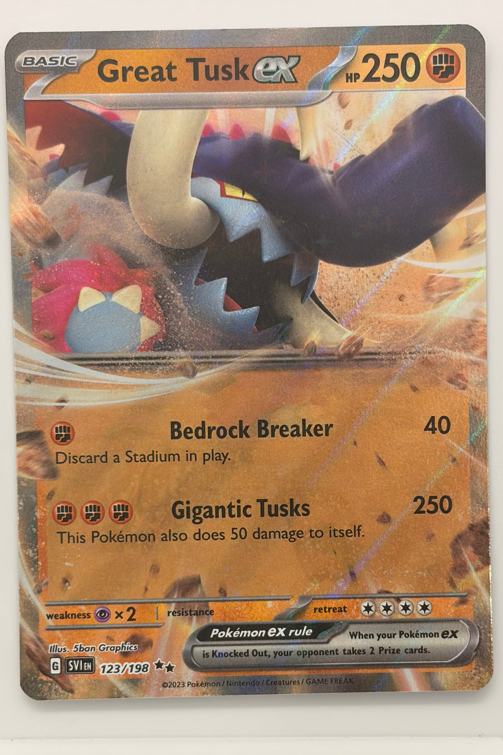 123/198 Great Tusk ex - Double Rare
