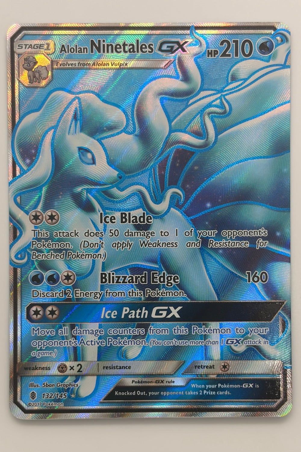132/145 Alolan Ninetales GX (Full Art) - Ultra Rare