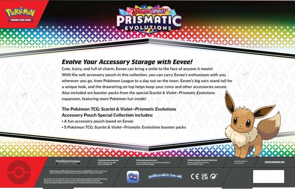 Pokemon - TCG - Prismatic Evolutions Accessory Pouch